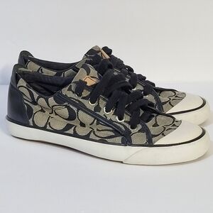Coach Barrett Canvas And Leather Sneakers